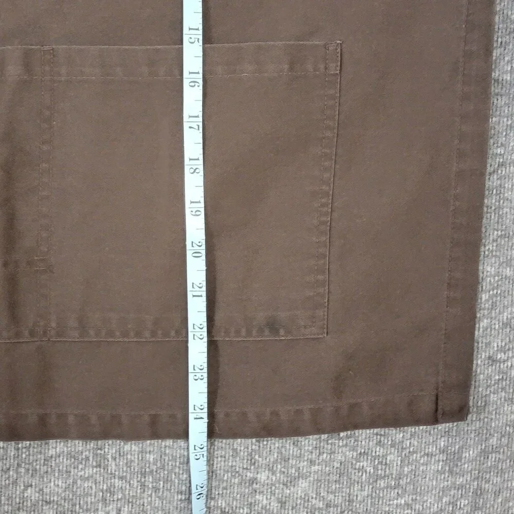 Lot of 2 Cracker Barrel Old Country Store Apron Brown Pockets Adjustable Bib